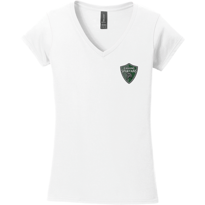 Lansing Spartans Softstyle Ladies Fit V-Neck T-Shirt