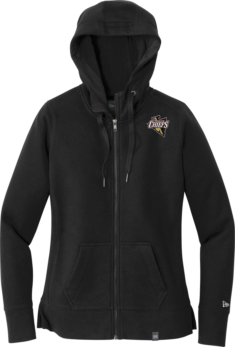 Mercer Chiefs New Era Ladies French Terry Full-Zip Hoodie