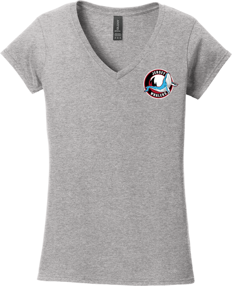 Jersey Shore Whalers Softstyle Ladies Fit V-Neck T-Shirt