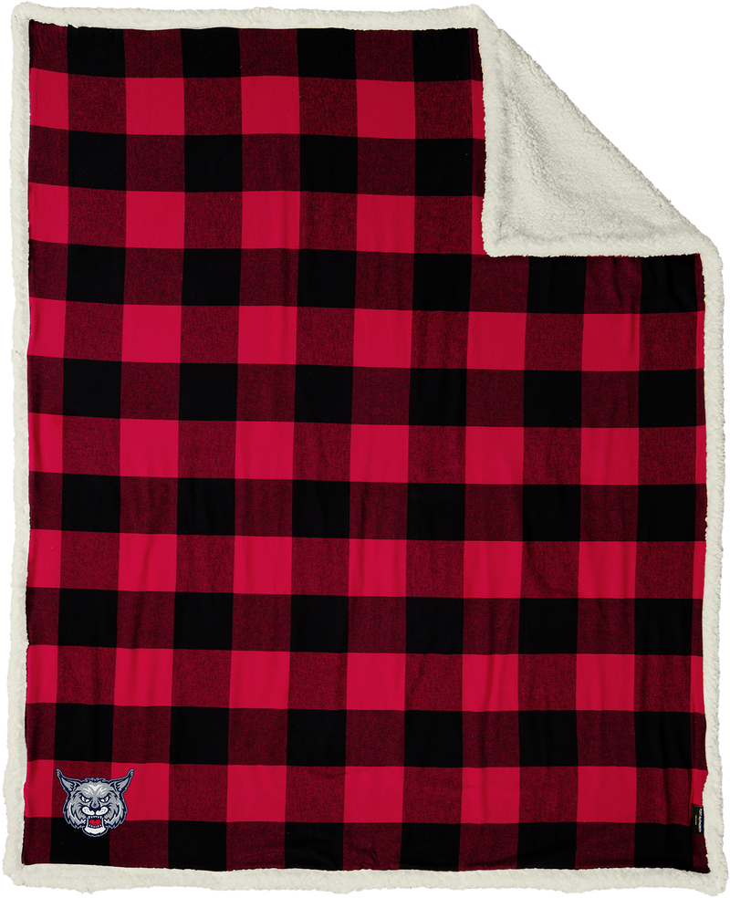 CT Bobcats Flannel Sherpa Blanket