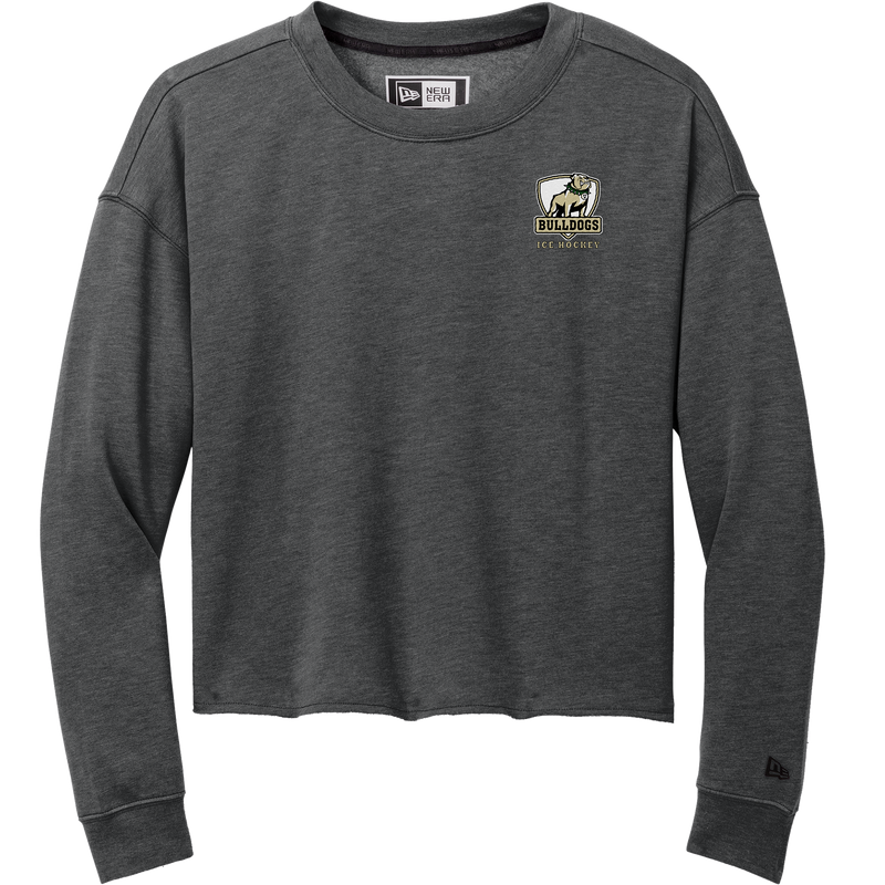 HVM Bulldogs New Era Ladies Tri-Blend Fleece Crop Crew