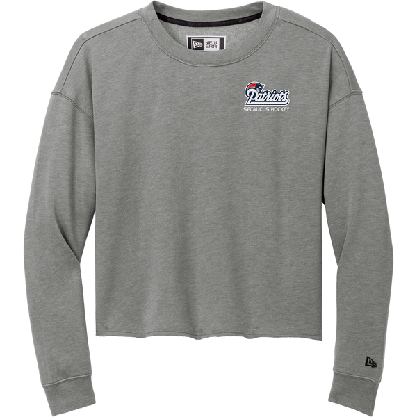 Secaucus Patriots New Era Ladies Tri-Blend Fleece Crop Crew