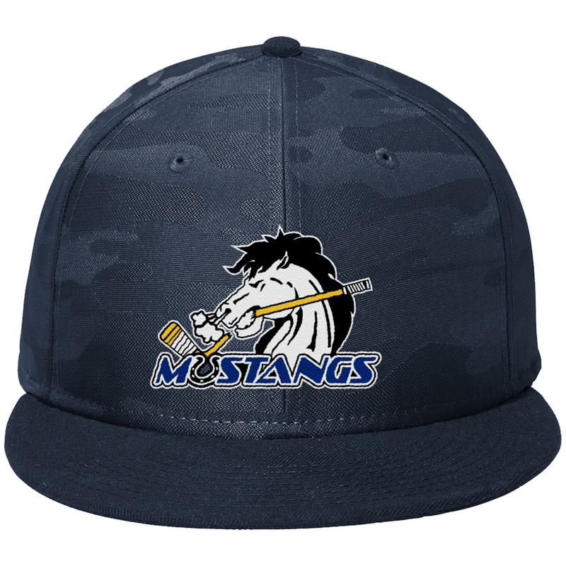 Mid-State Mustangs New Era Camo Flat Bill Snapback Cap