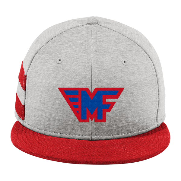 Mid-Fairfield New Era Shadow Heather Striped Flat Bill Snapback Cap