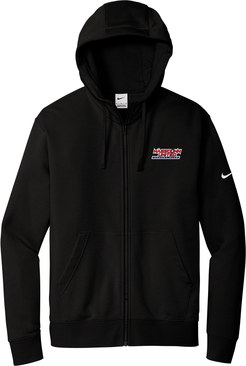 Mass Conn United Nike Club Fleece Sleeve Swoosh Full-Zip Hoodie