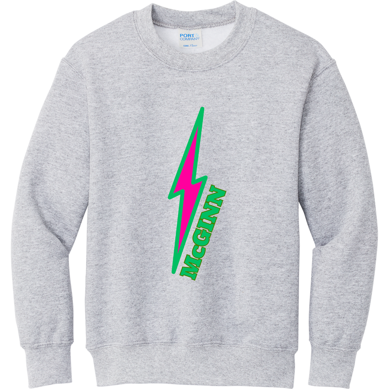 McGinn Elementary Youth "Lightning Bolt" Fleece Crewneck Sweatshirt