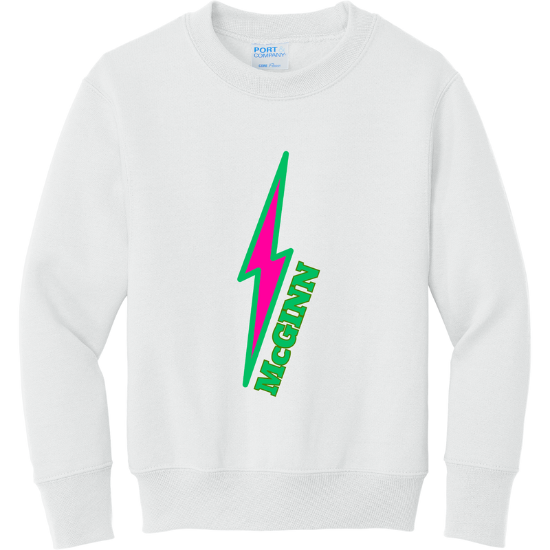 McGinn Elementary Youth "Lightning Bolt" Fleece Crewneck Sweatshirt