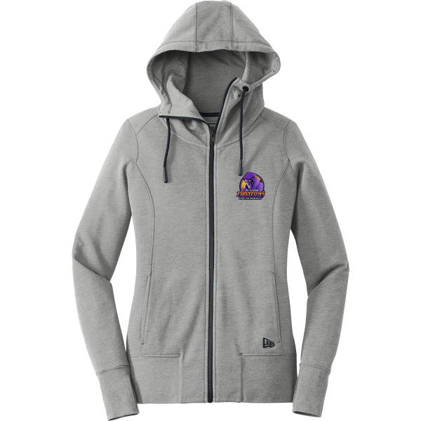 Jr. Phantoms New Era Ladies Tri-Blend Fleece Full-Zip Hoodie