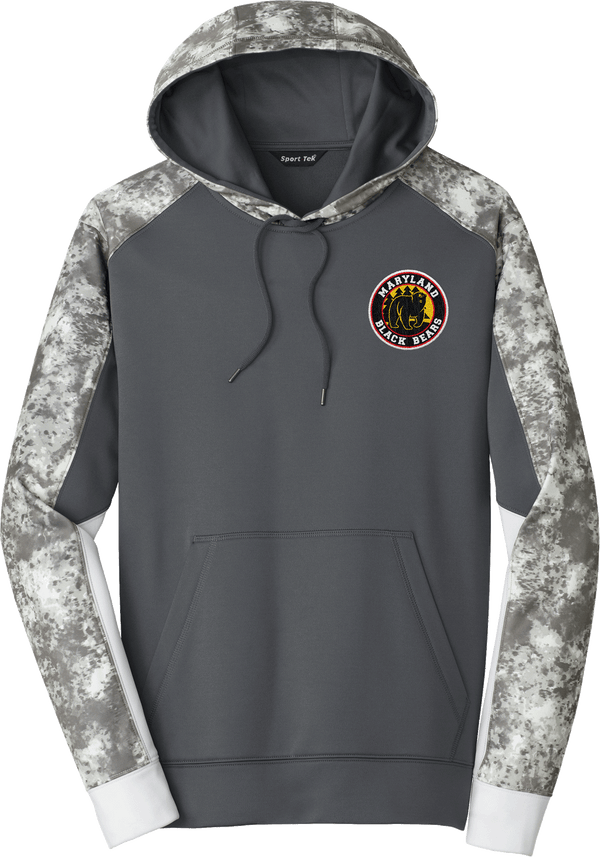 Maryland Black Bears Sport-Wick Mineral Freeze Fleece Colorblock Hooded Pullover