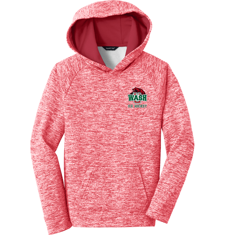 Wash U Youth PosiCharge Electric Heather Fleece Hooded Pullover