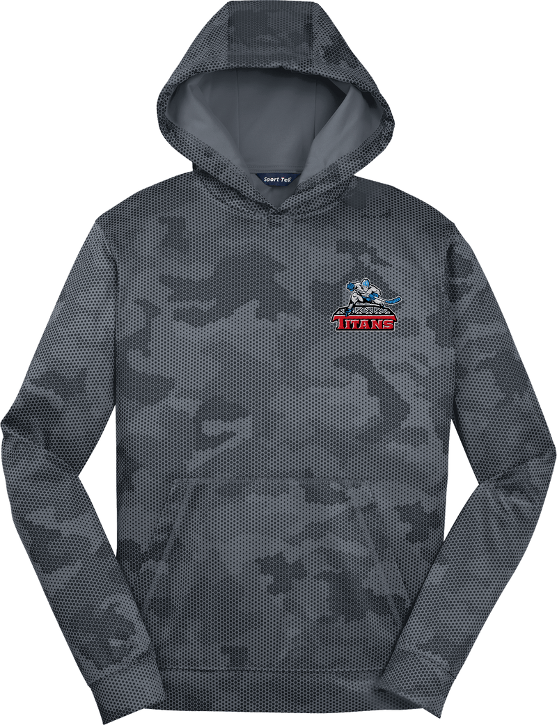 NJ Titans Youth Sport-Wick CamoHex Fleece Hooded Pullover