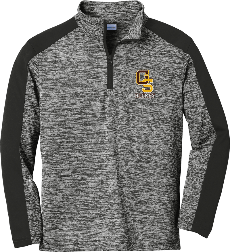 Greensburg Salem Youth PosiCharge Electric Heather Colorblock 1/4-Zip Pullover