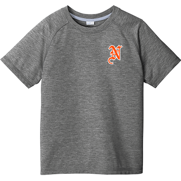 Midd North Hockey Youth PosiCharge Tri-Blend Wicking Raglan Tee