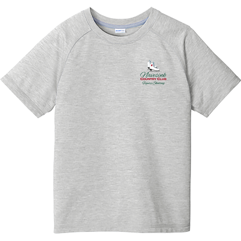 Navesink Figure Skating Youth PosiCharge  Tri-Blend Wicking Raglan Tee