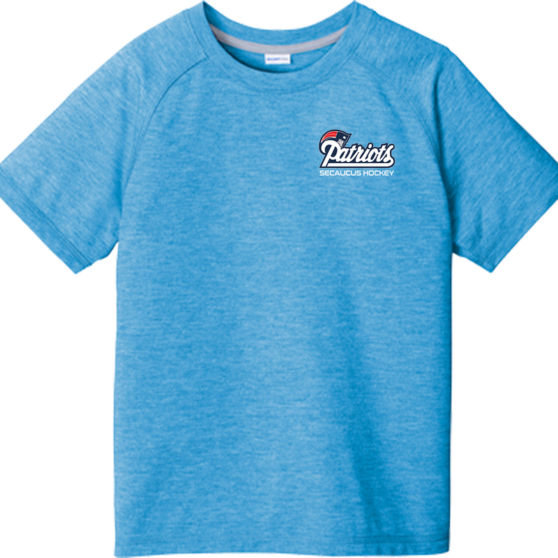 Secaucus Patriots Youth PosiCharge  Tri-Blend Wicking Raglan Tee