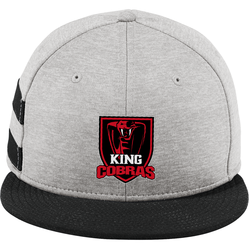 King Cobras New Era Shadow Heather Striped Flat Bill Snapback Cap